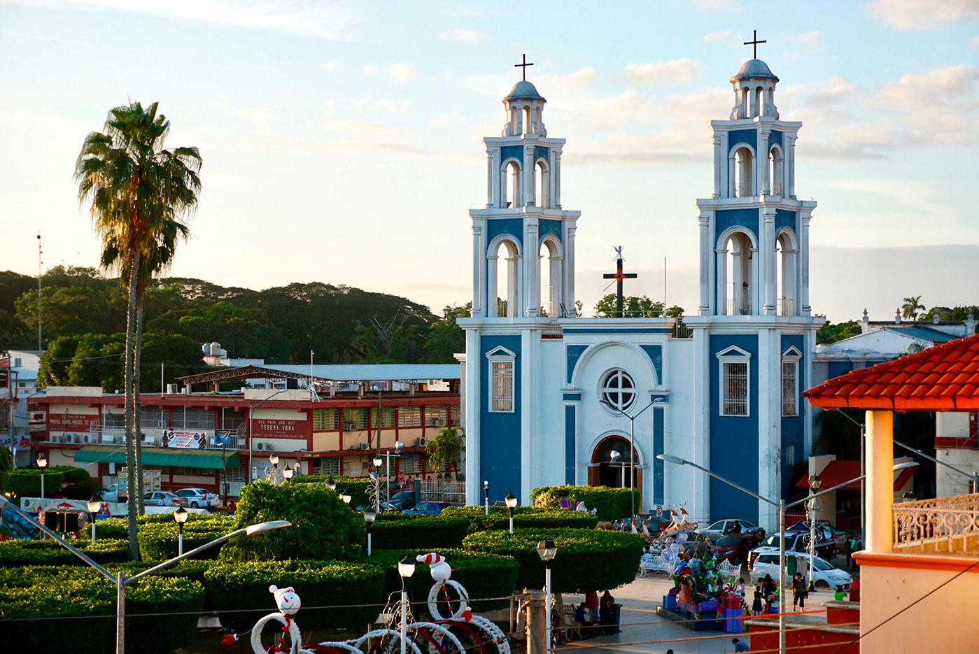 Vista de una iglesia de Tabasco, del pueblo de Colmanalco
