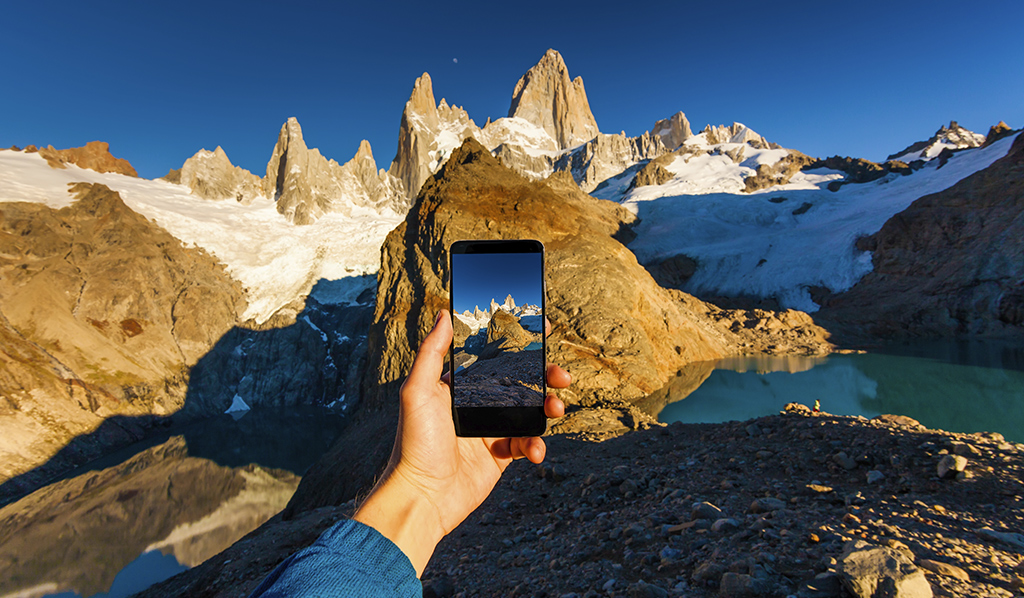 Tomar una foto de las montañas en un smartphone tips para tomar fotos 