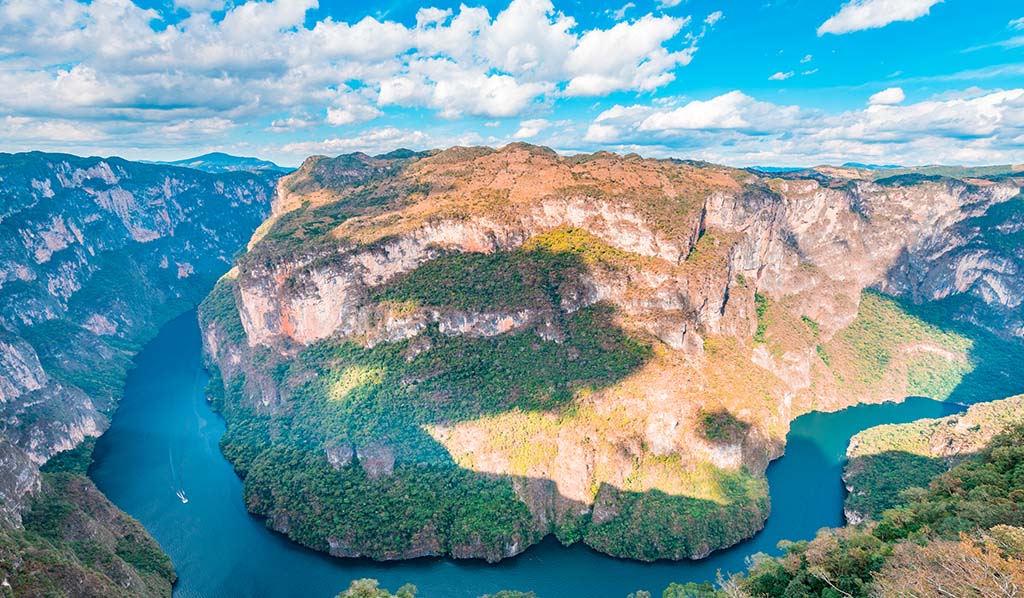 Vista panorámica del cañón del sumidero