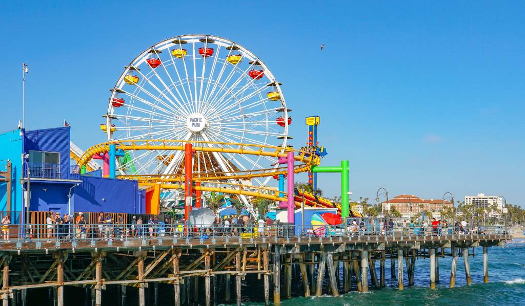 Muelle de Santa Mónica en California. 