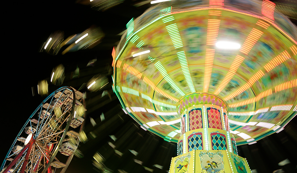 Feria de San Marco de noche. 