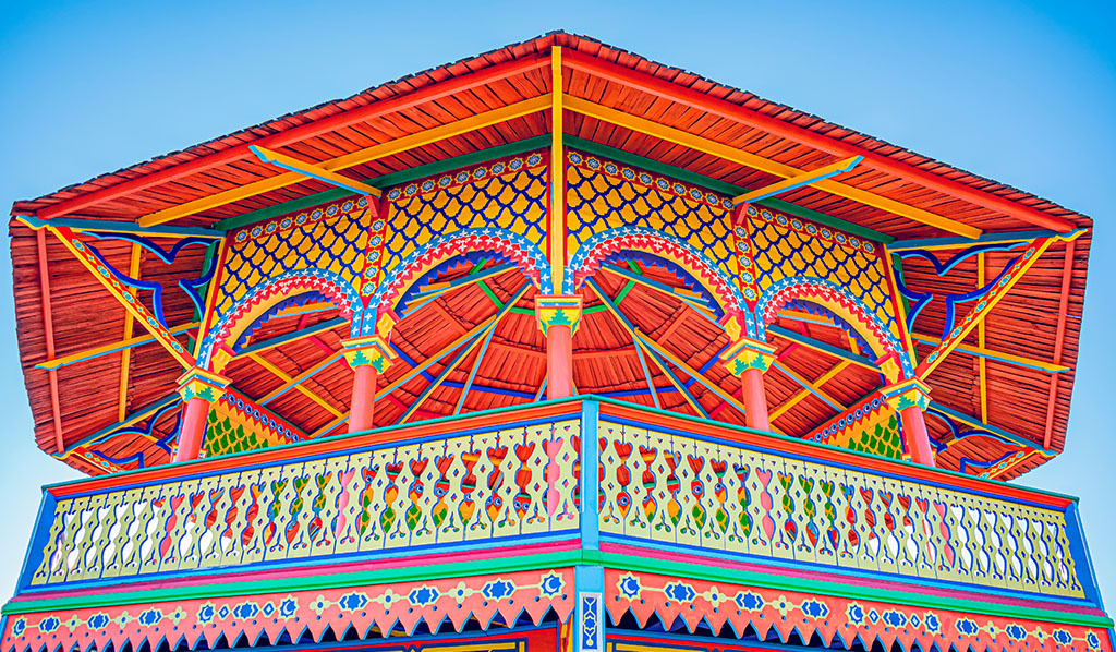 kiosco mudéjar ubicado en el centro de la mágica ciudad de Chignahuapan, Puebla, México. Construido en 1871