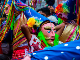 Veracruzano con máscara durante el carnaval